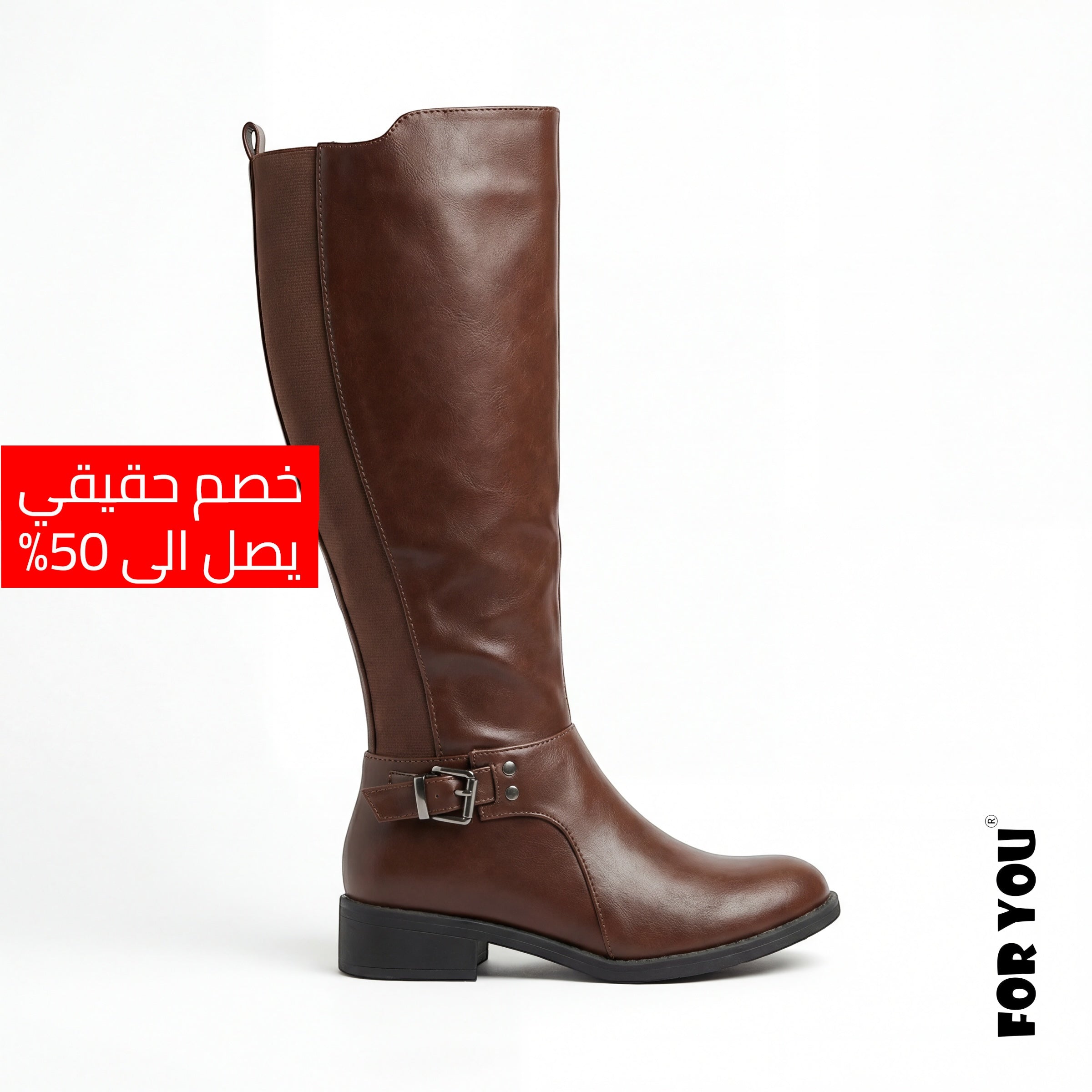 Elite Noir High-Knee Leather Boots