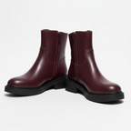 Classic Side-Zip Ankle Boots with Buckle Detail