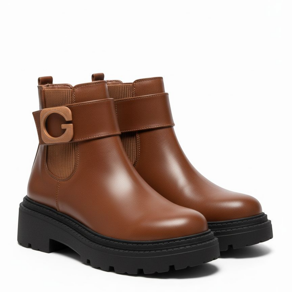 Chunky Sole Tan Chelsea Boots