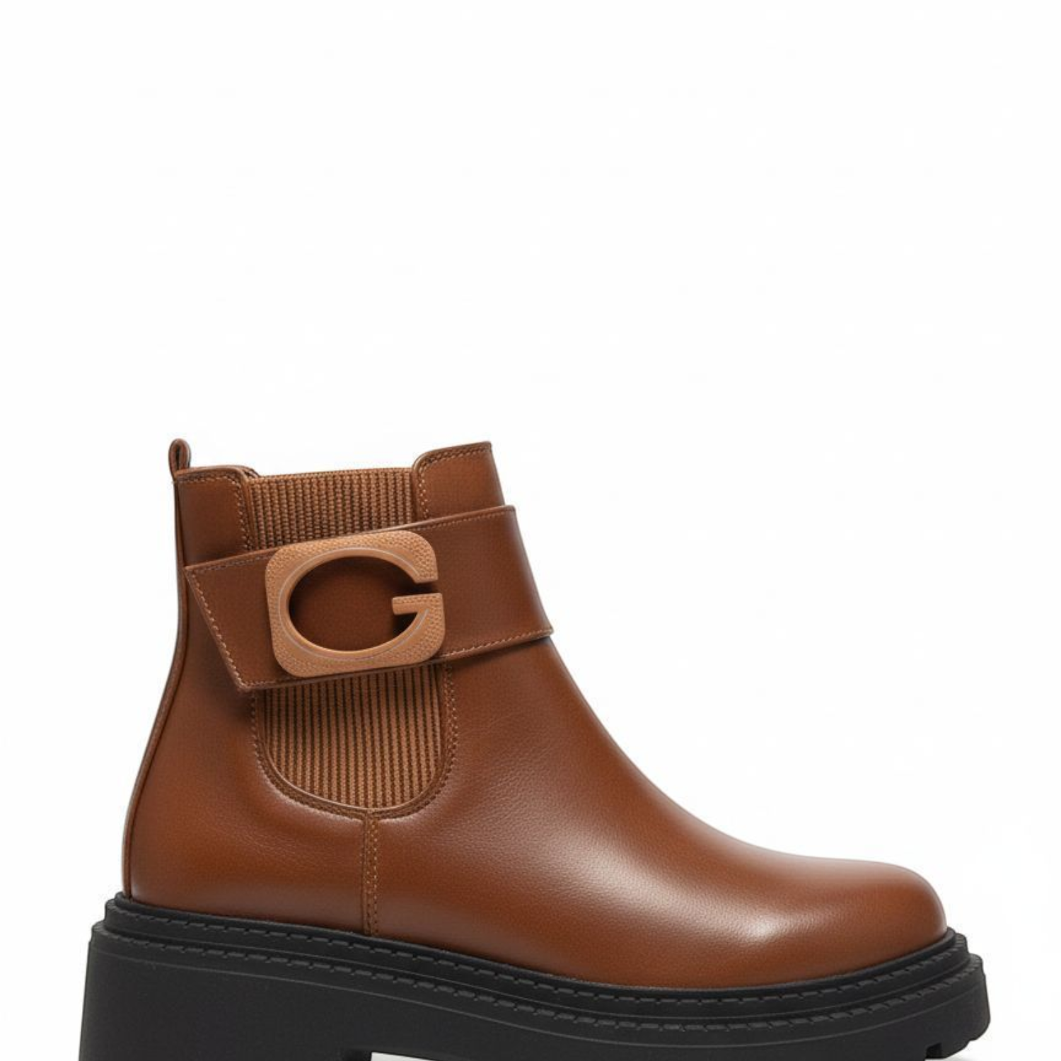 Chunky Sole Tan Chelsea Boots