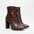 Women's Studded Block Heel Ankle Boots