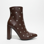 Women's Studded Block Heel Ankle Boots
