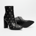 Women's Studded Block Heel Ankle Boots