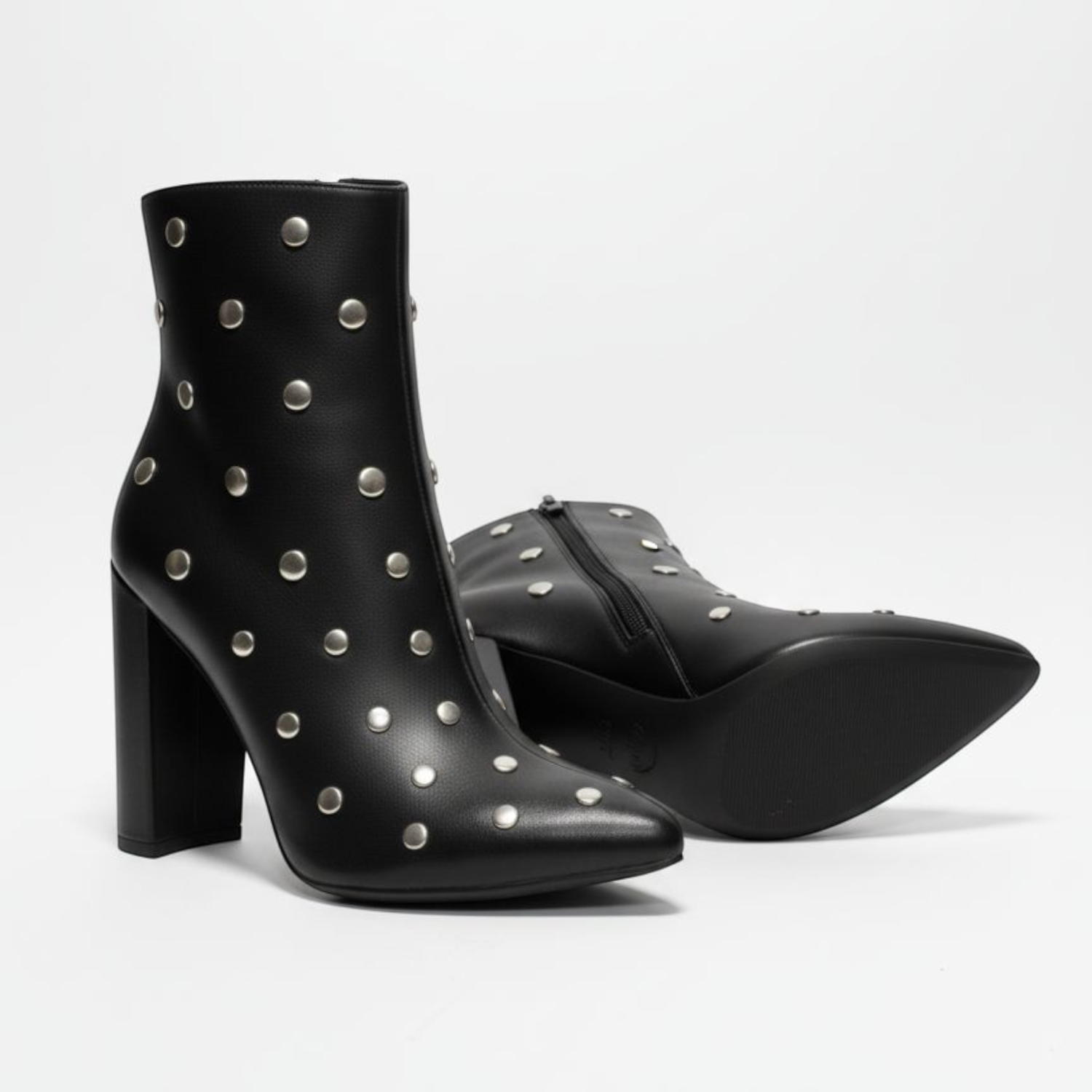 Women's Studded Block Heel Ankle Boots