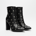 Women's Studded Block Heel Ankle Boots