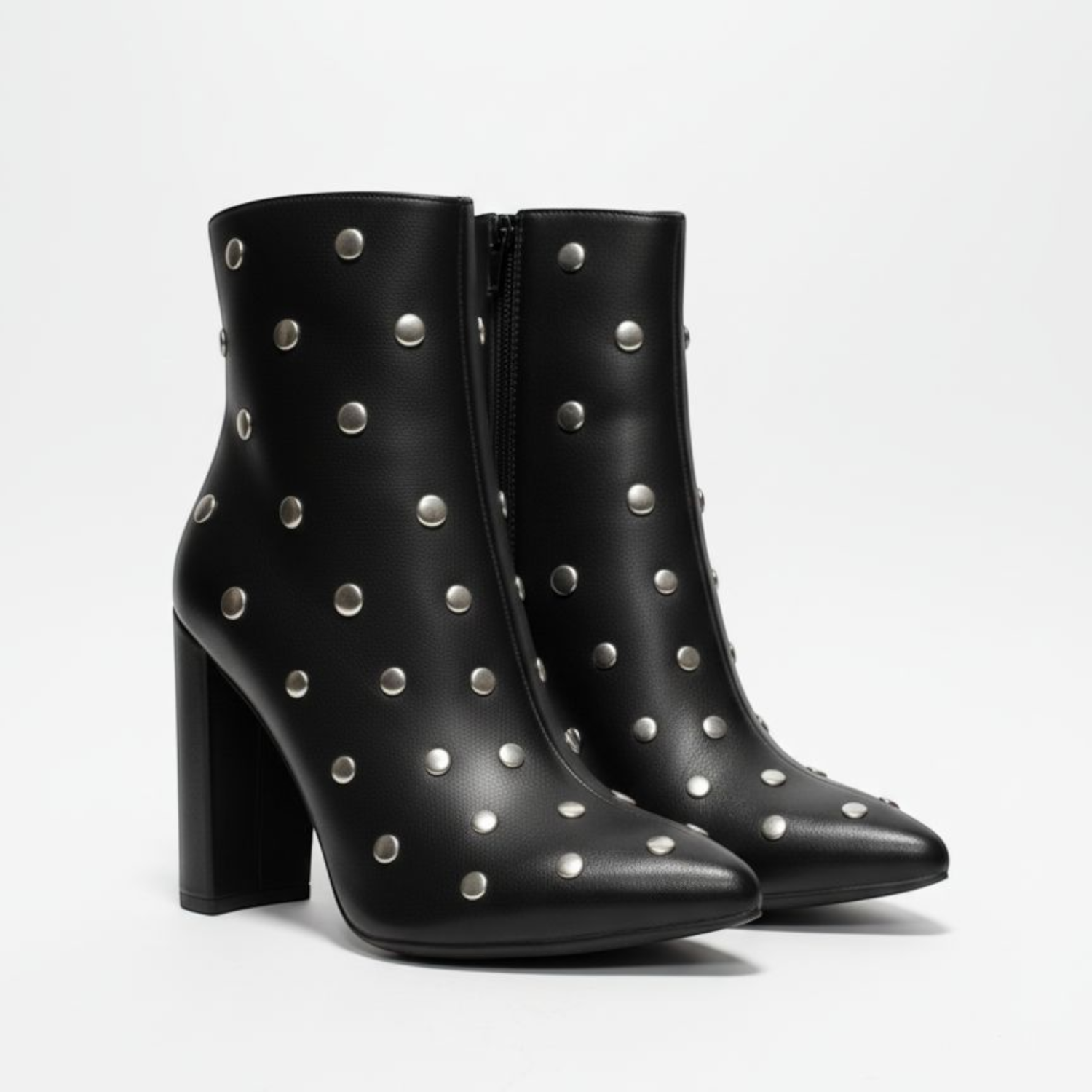 Women's Studded Block Heel Ankle Boots