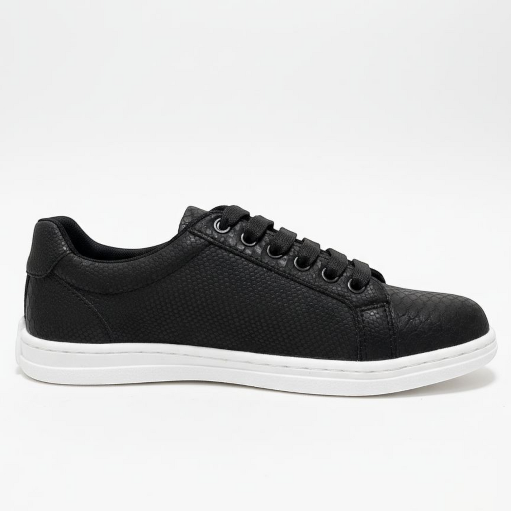 Snake Leather Court Sneaker