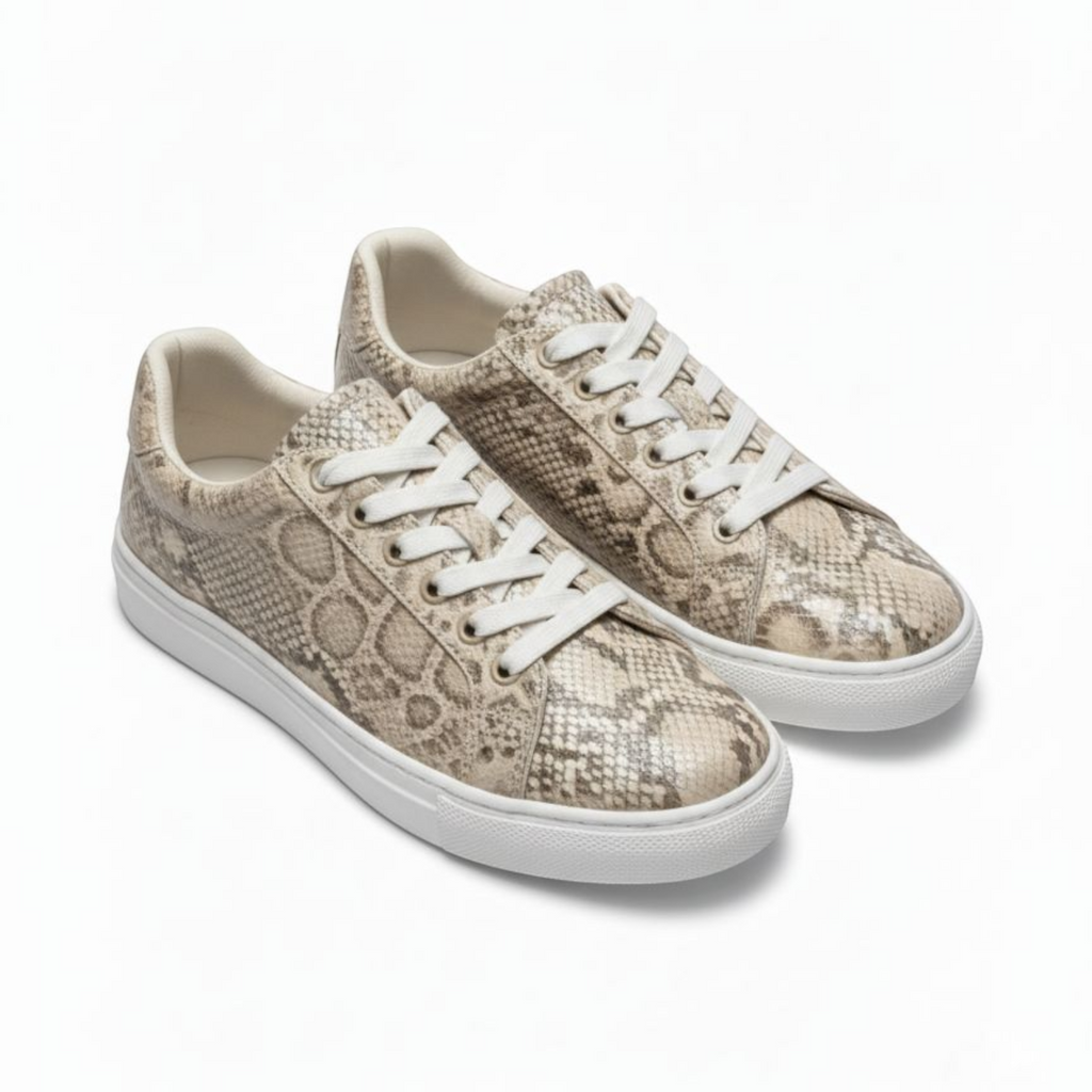 Snake Leather Court Sneaker