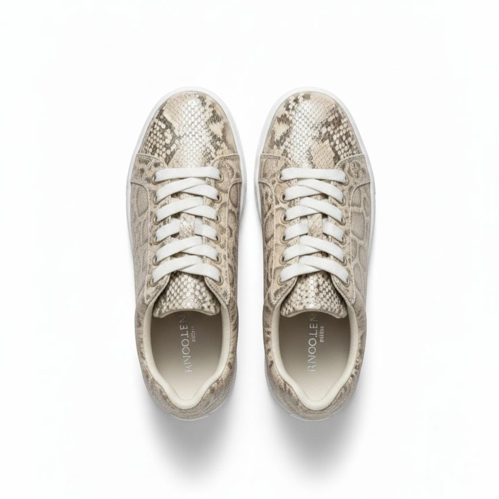 Snake Leather Court Sneaker