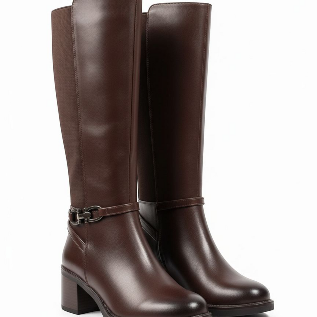 The Buckle Detail Knee-High Boot