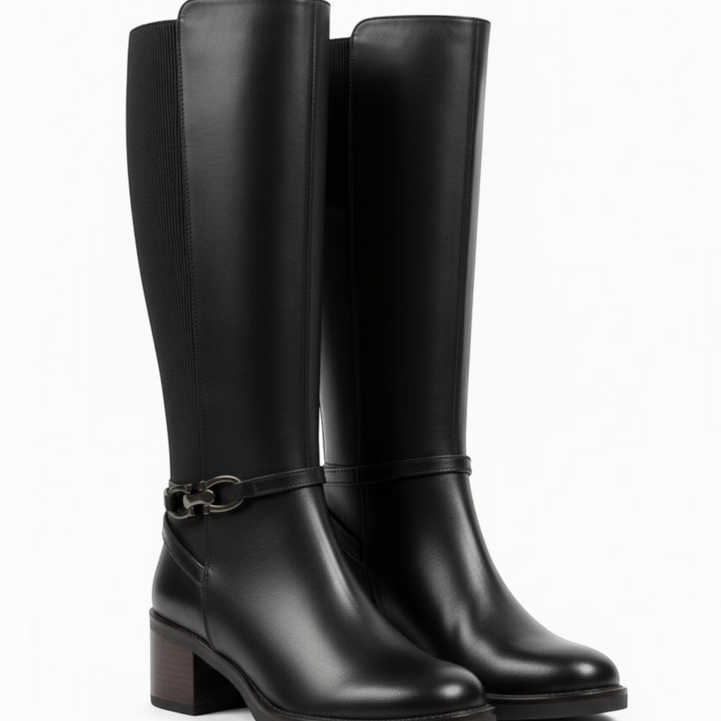 The Buckle Detail Knee-High Boot