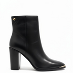 The Elegant Gold-Tip Ankle Boot
