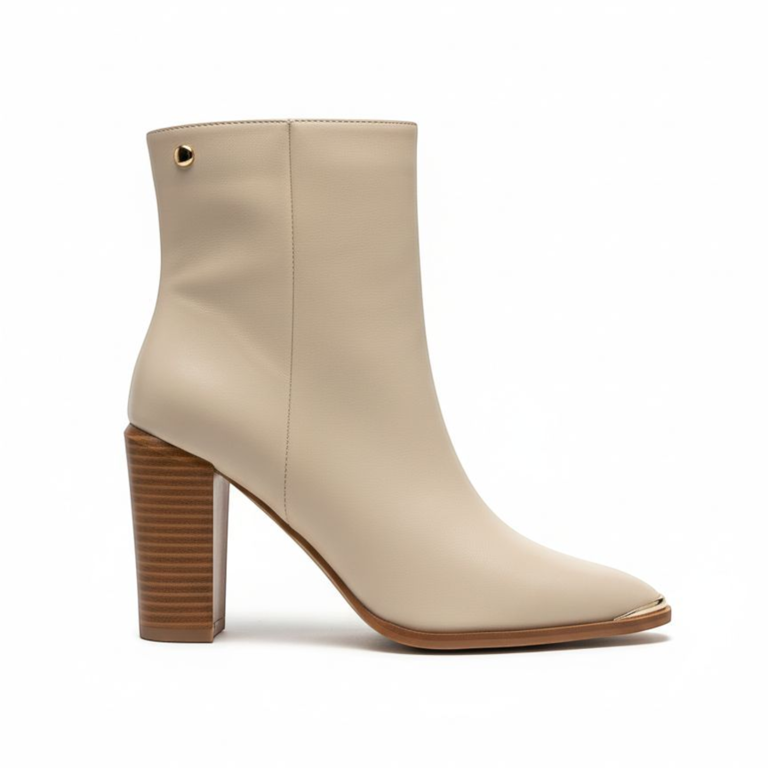The Elegant Gold-Tip Ankle Boot