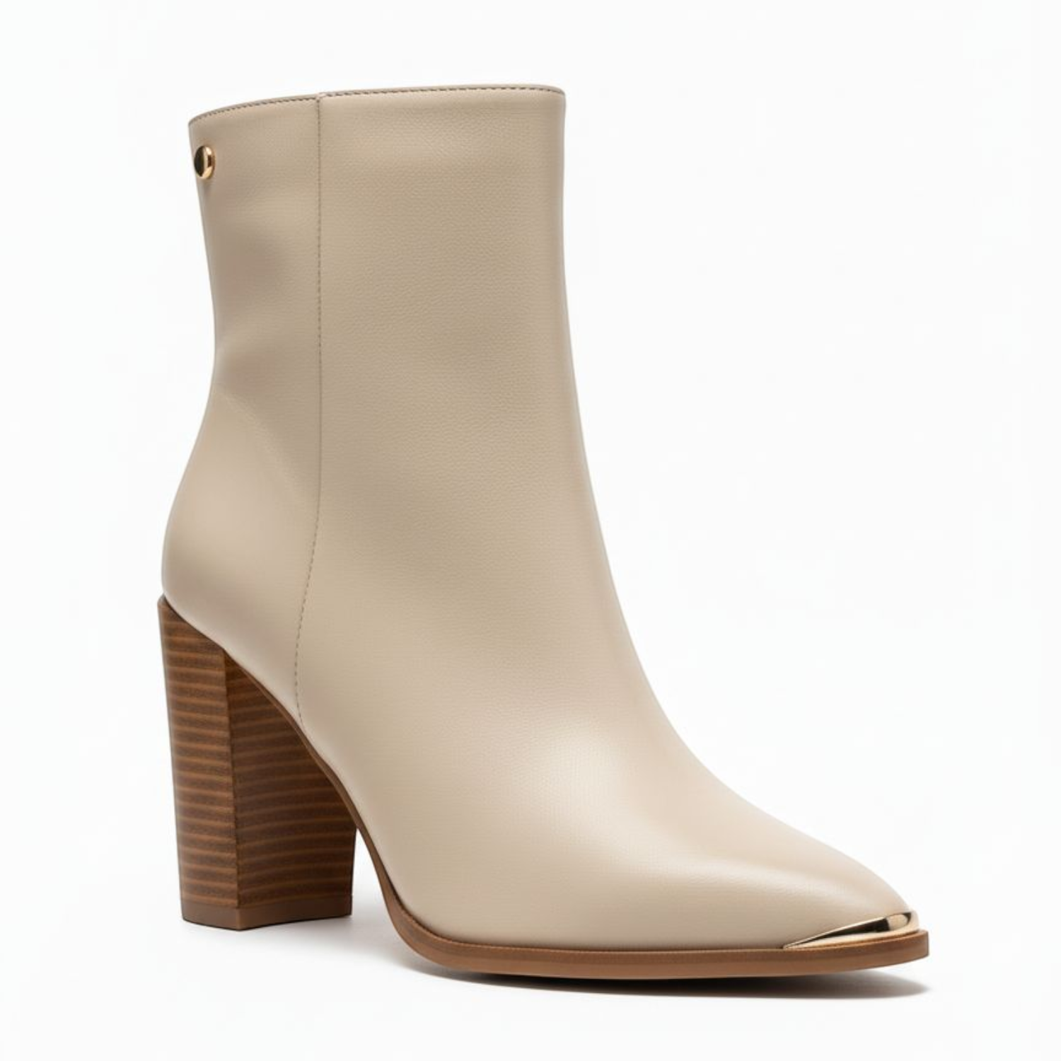 The Elegant Gold-Tip Ankle Boot