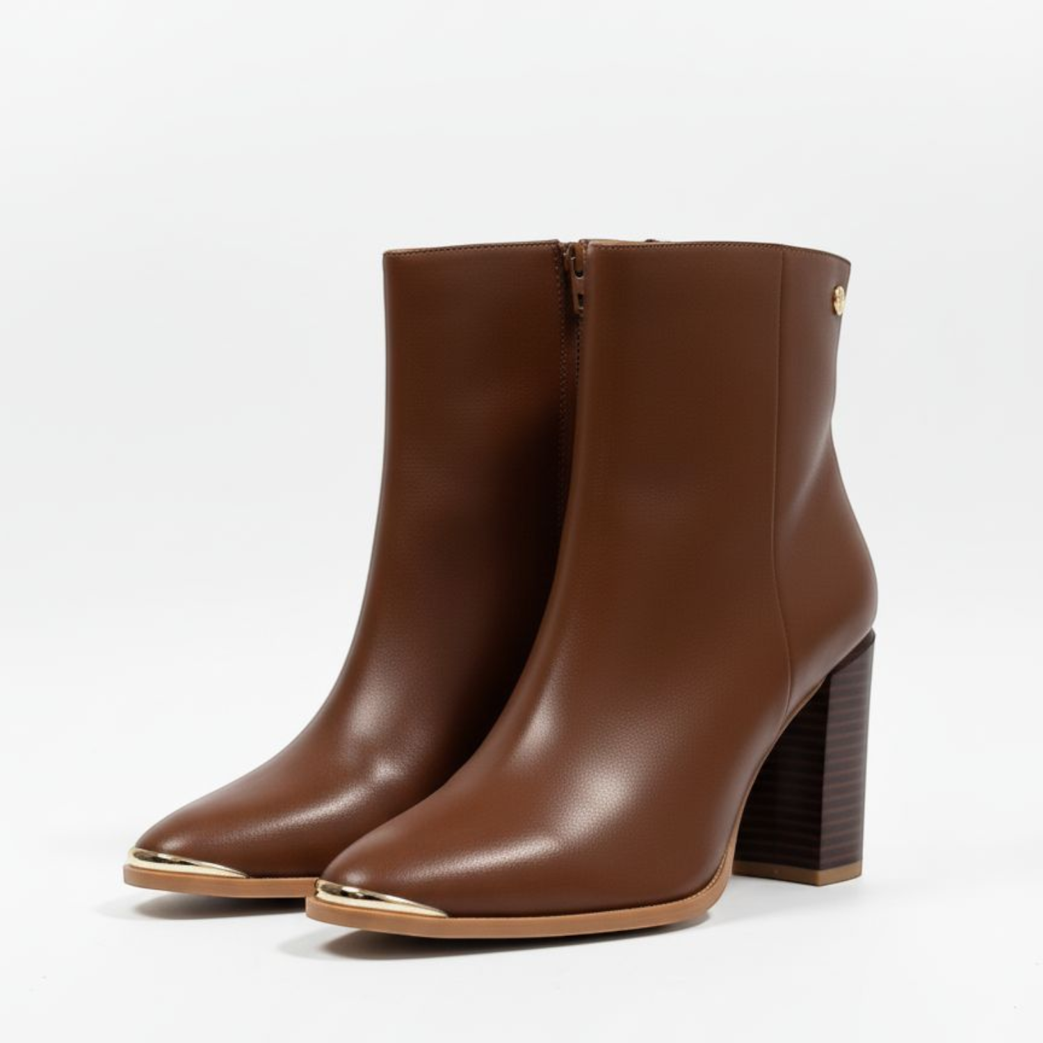 The Elegant Gold-Tip Ankle Boot