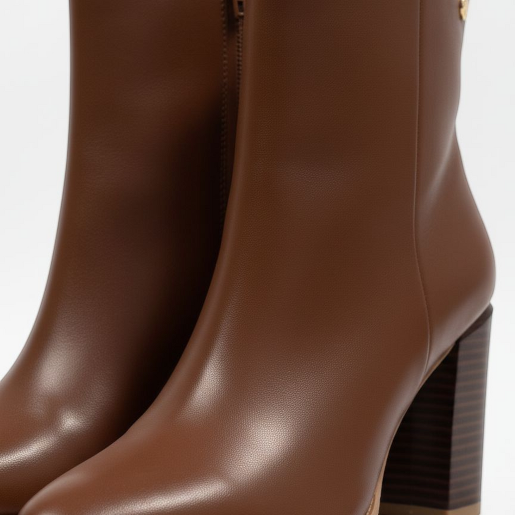 The Elegant Gold-Tip Ankle Boot