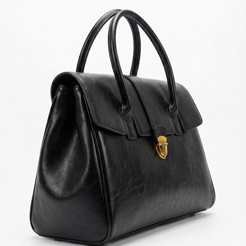 Luxurious Burgundy Leather Satchel