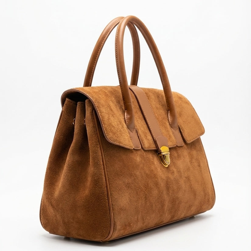 Luxurious Burgundy Leather Satchel