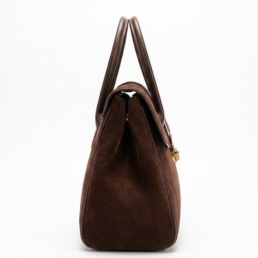 Luxurious Burgundy Leather Satchel