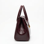 Luxurious Burgundy Leather Satchel