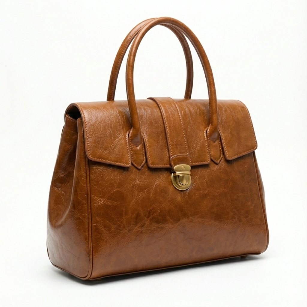 Luxurious Burgundy Leather Satchel