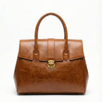 Luxurious Burgundy Leather Satchel