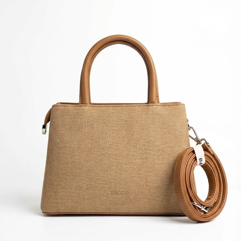 Classic Canvas & Leather Satchel