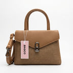 Classic Canvas & Leather Satchel
