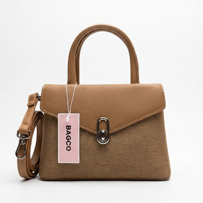 Classic Canvas & Leather Satchel