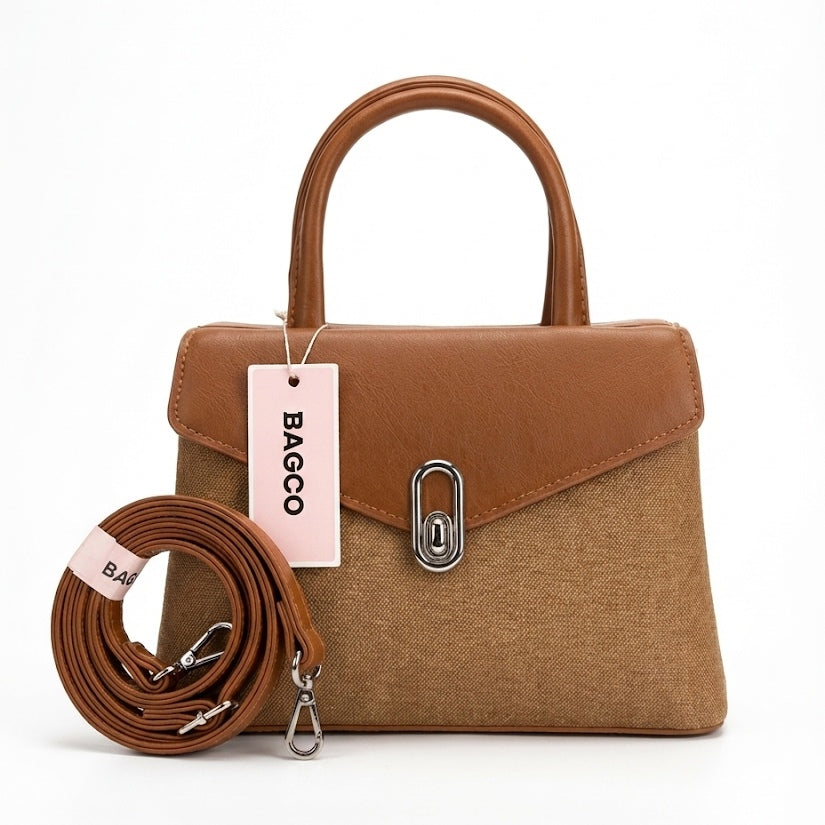 Classic Canvas & Leather Satchel