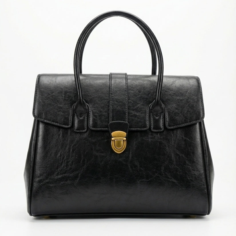 Luxurious Burgundy Leather Satchel